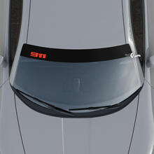 Porsche 911 Logo Windshield with Background Stripes Kit Decal Sticker 2