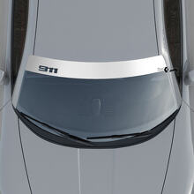 Porsche 911 Logo Windshield with Background Stripes Kit Decal Sticker 3