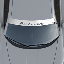 Porsche 911 Carrera Logo Windshield with Background Stripes Kit Decal Sticker 3