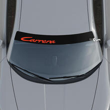 Porsche Carrera Logo Windshield with Background Stripes Kit Decal Sticker 2
