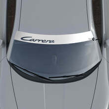 Porsche Carrera Logo Windshield with Background Stripes Kit Decal Sticker 3