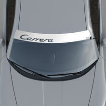 Porsche Carrera Logo Windshield with Background Stripes Kit Decal Sticker 5