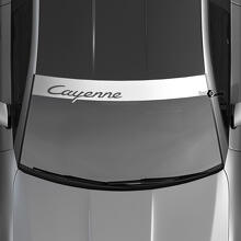 Porsche Cayenne Logo Windshield with Background Stripes Kit Decal Sticker 2