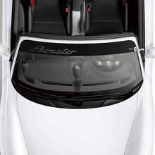 Porsche Boxster Logo Windshield with Background Stripes Kit Decal Sticker 2