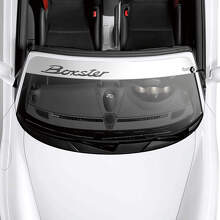 Porsche Boxster Logo Windshield with Background Stripes Kit Decal Sticker 3