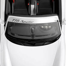 Porsche 718 Spyder Logo Windshield with Background Stripes Kit Decal Sticker 2