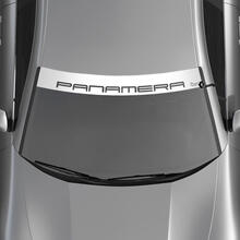 Porsche Panamera Logo Windshield with Background Stripes Kit Decal Sticker 2