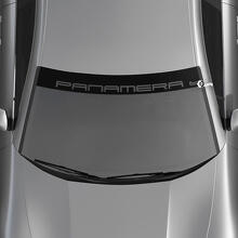 Porsche Panamera Logo Windshield with Background Stripes Kit Decal Sticker 3