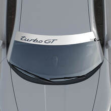 Porsche Turbo GT Logo Windshield with Background Stripes Kit Decal Sticker 2