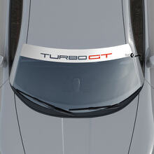 Porsche Turbo GT Logo Windshield with Background Stripes Kit Decal Sticker 2 2