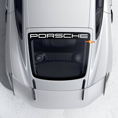 Rear Window Porsche Logo 718 Cayman GT4 RS Decal Sticker