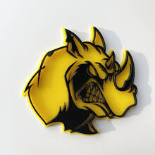 Custom 3D Badge Rhino Angry logo Fender Badges Emblem 3