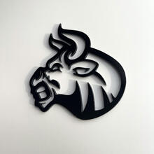 Custom 3D Badge Bull Angry logo Fender Badges Emblem one color 2