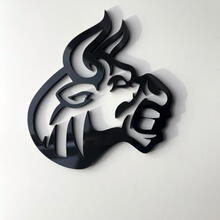 Custom 3D Badge Bull Angry logo Fender Badges Emblem one color 3