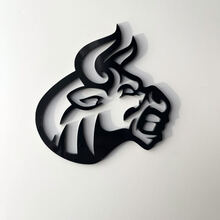 Custom 3D Badge Bull Angry logo Fender Badges Emblem one color 4