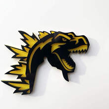 Custom 3D Badge Godzilla Angry logo Fender Badges Emblem 2