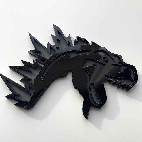Custom 3D Badge Godzilla Angry logo Fender Badges Emblem 2