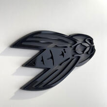 Custom 3D Badge Bee Wasp logo Fender Badges Emblem Gray vs Black 4