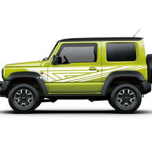 Abstract Lines Side Graphics Doors Decal Sticker For Suzuki JIMNY  2