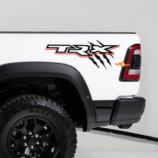 Pair Dodge Ram TRX claw marks Bed Side Decal Truck Vinyl Graphic 