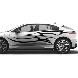 Jaguar I Pace Side Tattoo Stripes Graphics Doors decal Logo Lines sticker 1