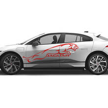 Jaguar I Pace Side Huge Logo Graphics Doors decal Logo Lines sticker 3