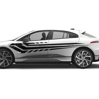 Jaguar I Pace Side Modern Graphics Doors decal Logo Lines sticker 1