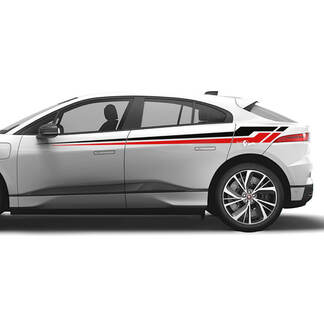 Jaguar I Pace Side 2 Colors Stripes Graphics Doors decal Logo Lines sticker