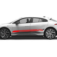 Jaguar I Pace Side 2 Colors Modern Stripes Graphics Doors decal Logo Lines sticker 2