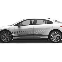 Jaguar I-Pace Side Doors Gradient Color Stripes Graphics decal Logo sticker 3