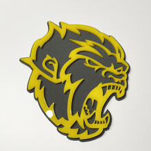 Angry Yeti Sasquatch Bigfoot 3D Badge Gloss Yellow vs Grey Fender Badges Emblem 5