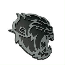 Angry Yeti Sasquatch Bigfoot 3D Badge Grey vs Black Fender Badges Emblem 2