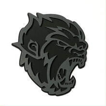 Angry Yeti Sasquatch Bigfoot 3D Badge Grey vs Black Fender Badges Emblem 4