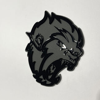 Angry Yeti Sasquatch Bigfoot 3D Badge Black vs Grey Fender Badges Emblem 1