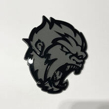 Angry Yeti Sasquatch Bigfoot 3D Badge Black vs Grey Fender Badges Emblem 2