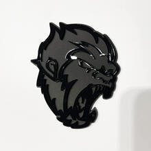 Angry Yeti Sasquatch Bigfoot 3D Badge Gloss Black vs Matte Black Fender Badges Emblem 4