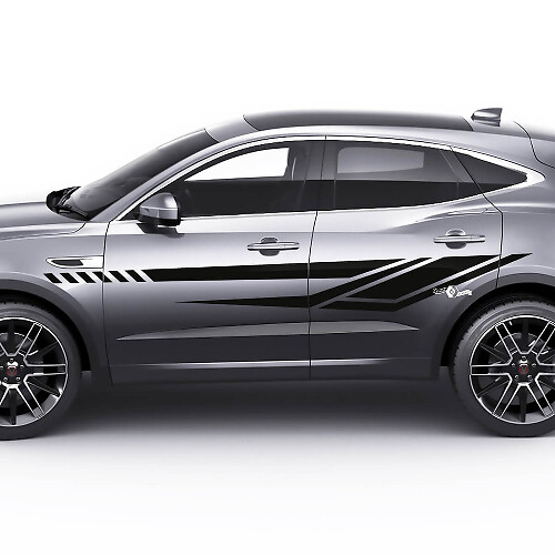 Jaguar E-Pace Side Modern Doors Stripes Graphics decal Logo sticker