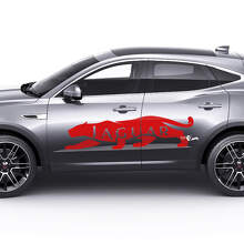Side Logo Jaguar Doors Graphics Decal Logo Sticker 2 For Jaguar E-Pace  2