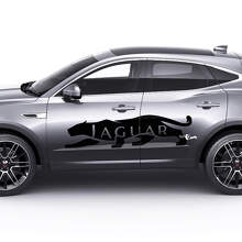 Side Logo Jaguar Doors Graphics Decal Logo Sticker 2 For Jaguar E-Pace  3