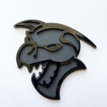 Demoncat Demon 3D Badge Black vs Grey Fender Badges Emblem 3