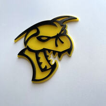 Hellcat Demon 3D Badge Black vs Yellow Fender Badges Emblem 5