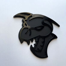 Hellcat Demon 3D Badge Black vs Black Fender Badges Emblem 4