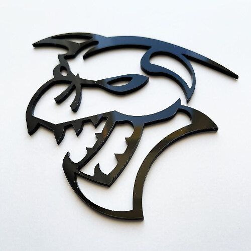 Demoncat Demon 3D Badge Black Fender Badges Emblem