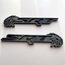 SRT Trackhawk 3D Badge Black vs Grey Fender Badges Emblem 3