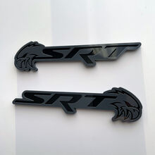 SRT Trackhawk 3D Badge Black vs Grey Fender Badges Emblem 4