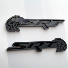 SRT Trackhawk 3D Badge Black vs Grey Fender Badges Emblem 5