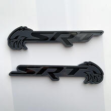 SRT Trackhawk 3D Badge Black vs Grey Fender Badges Emblem 6