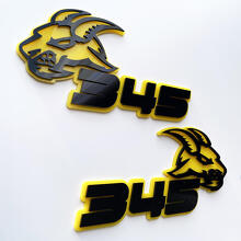 Goat 3D Badge Black vs Yellow Fender Badges Emblem 8