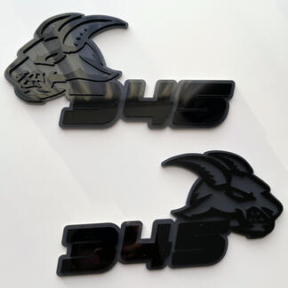 Goat 345 HEMI 3D Badge Black vs Grey Fender Badges Emblem