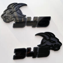 Goat 345 HEMI 3D Badge Black vs Grey Fender Badges Emblem 2